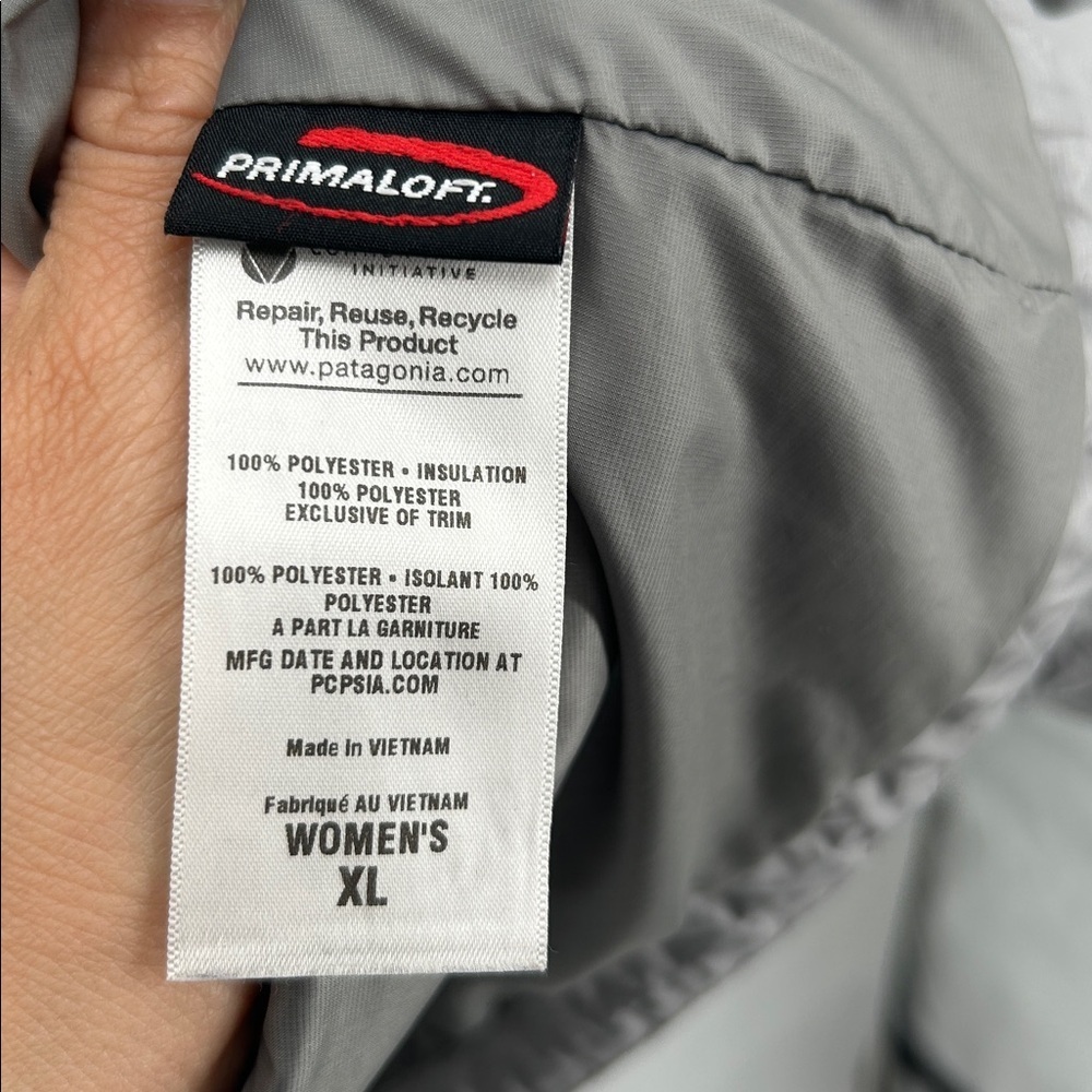Patagonia Women's MICRO PUFF JACKET Down Puffer Feather Prima Loft Gray Size XL - Picture 6 of 10